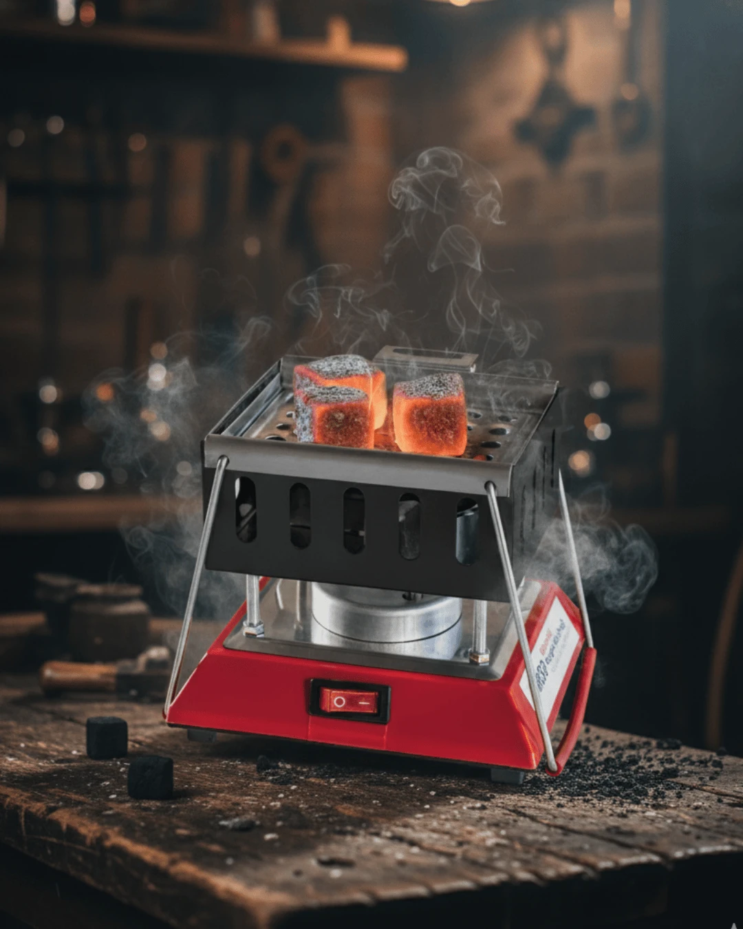 Kare Emaye Elektrikli Köz Ocak