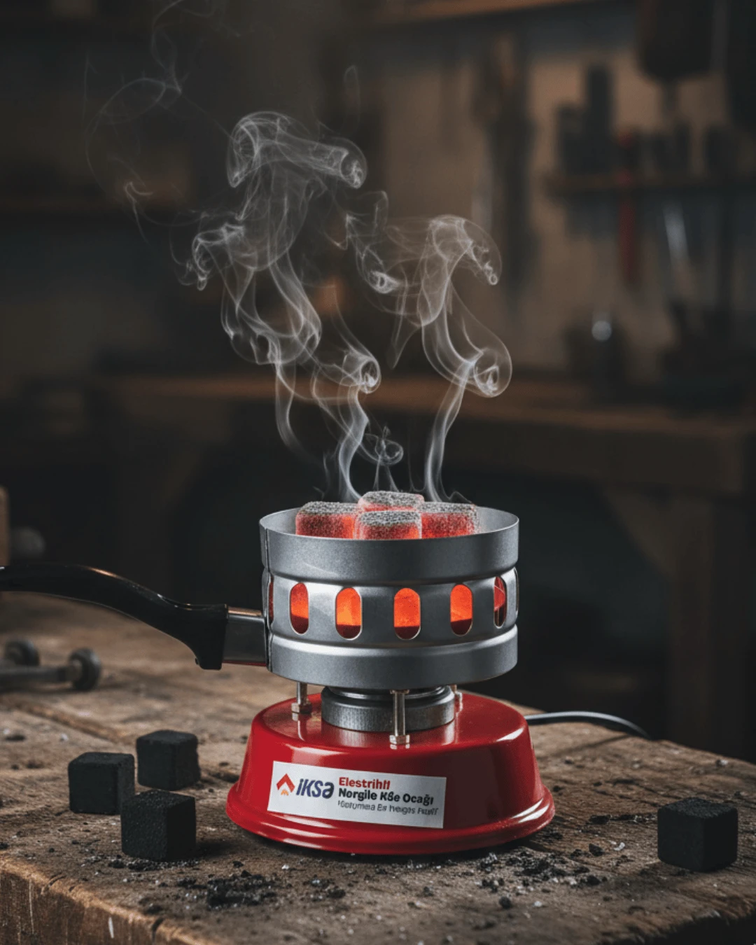 İksa Elektrikli Yuvarlak Köz Ocağı